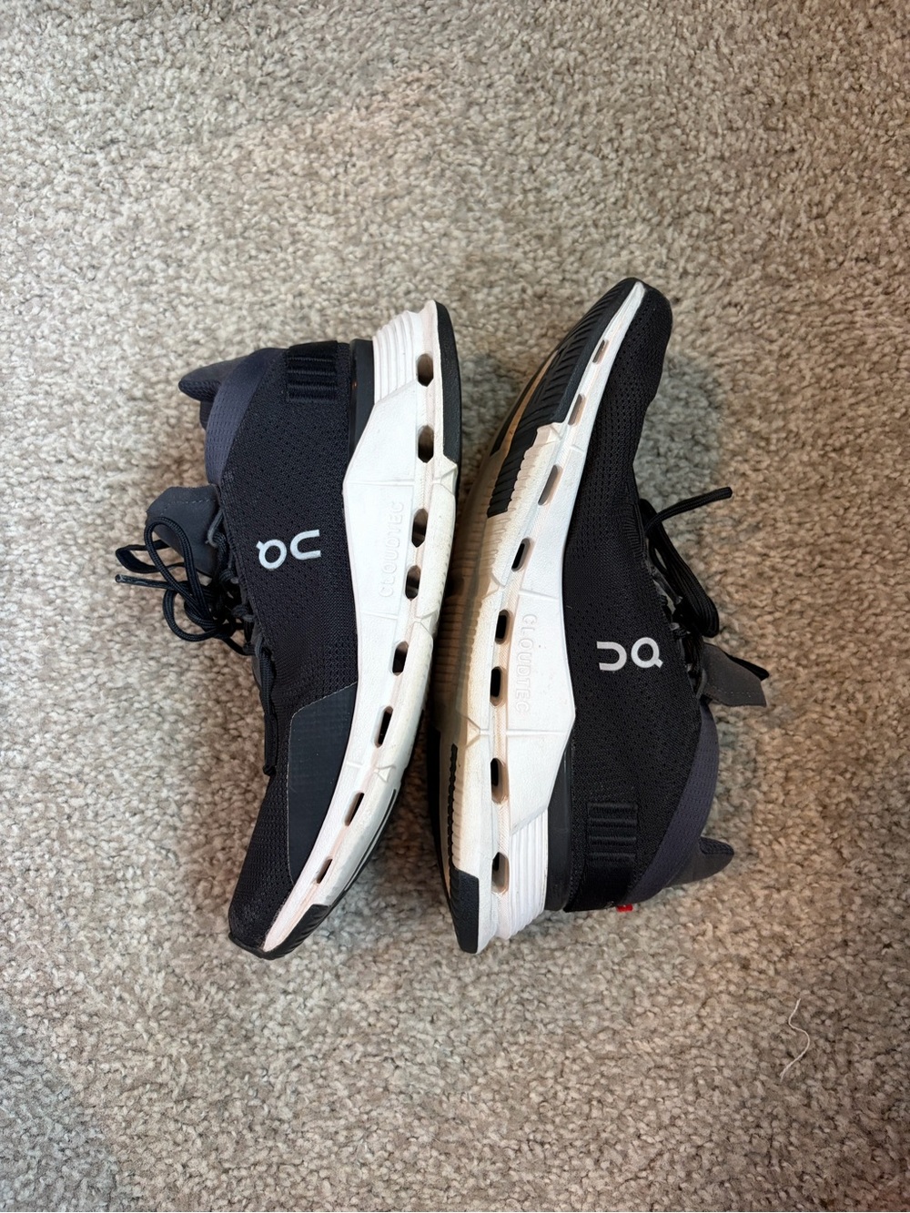 On Running Black and White womens Cloudtec Running Shoes